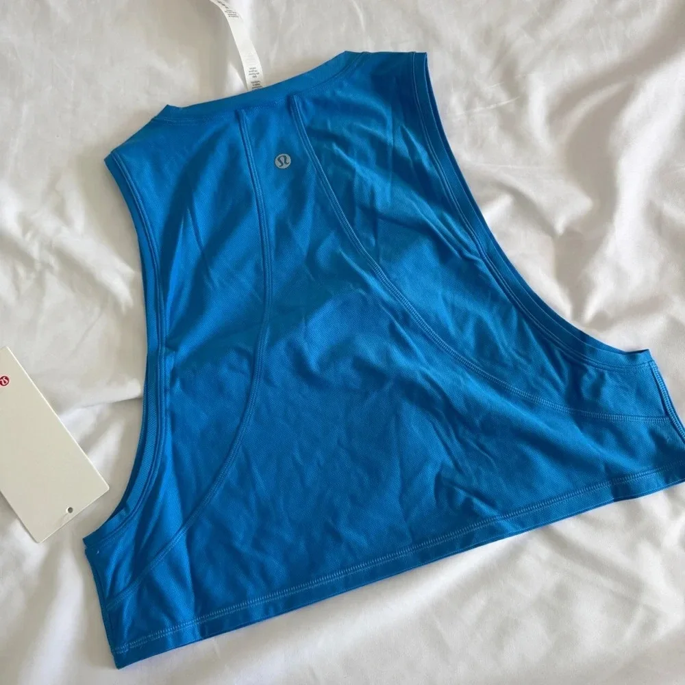 107 ๐๐ Lululemon Muslce Love Crop Tank * Tough - Cornflower - Picture 6 of 8